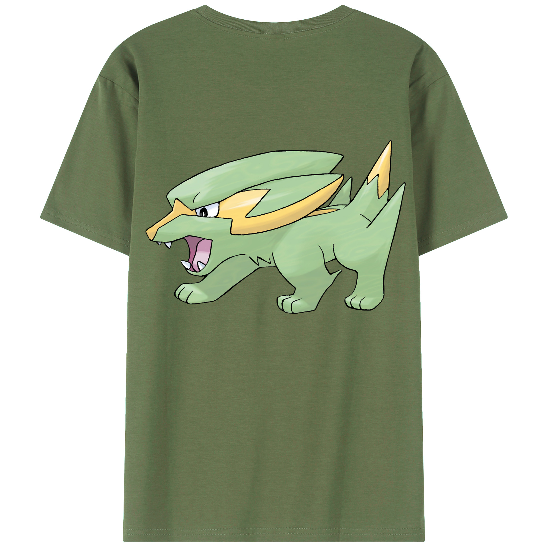 （画像用） ポケットモンスター Pokémon 綿100％ メンズ半袖Tシャツ（バックプリント） 通気性